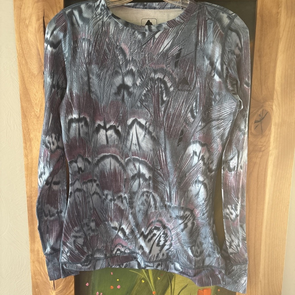 Burton Long Sleeve Base Layer Top Tee Crew Neck Womens Small Lightweight - Picture 2 of 10